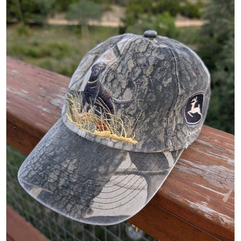 Realtree Camo Labrador Retriever Embroidered John Deere KIDS hat Snapback READ